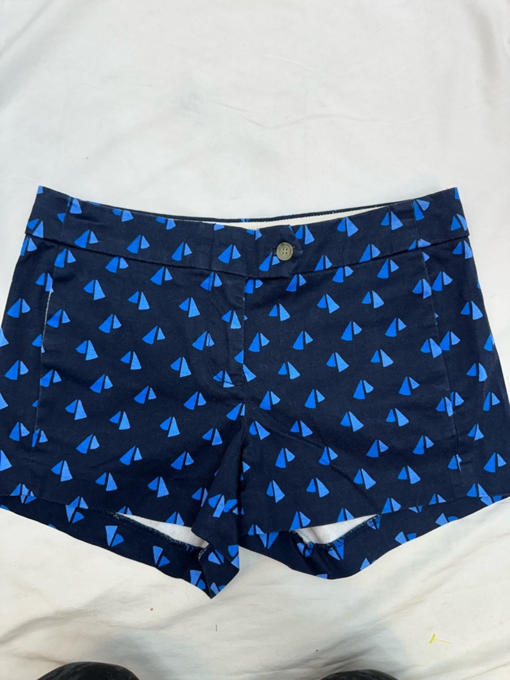 J. Crew Navy Shorts with Blue Sailboat Print 2
